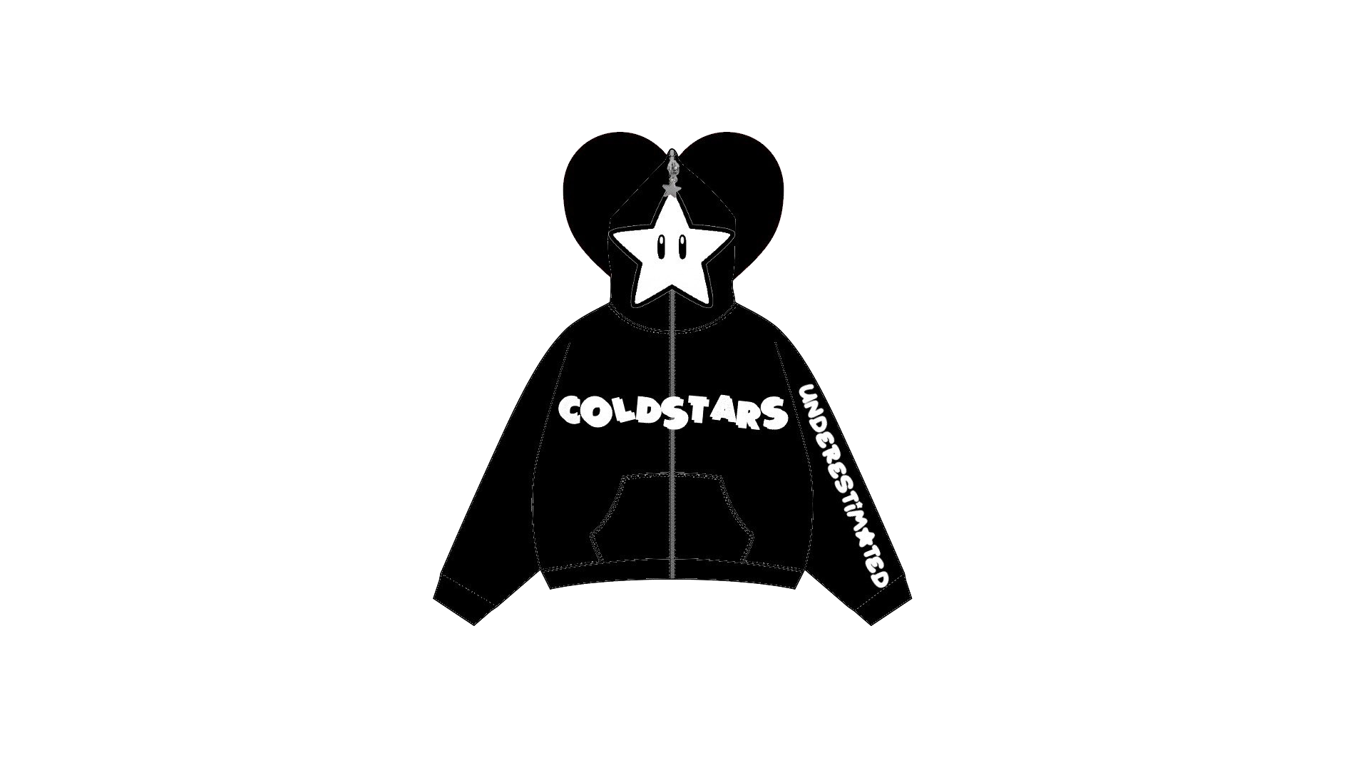 "UNDERESTIMATED" Full Zip Hoodie - COLD STARS